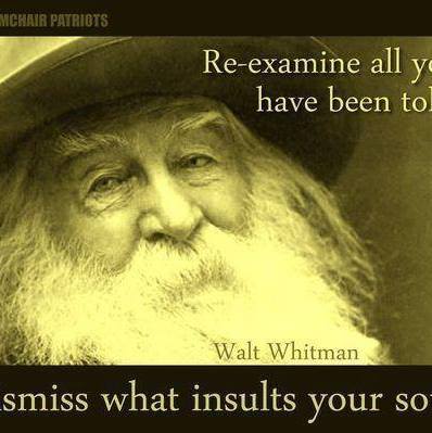 walt whitman examine what told dismiss what insults soul wisdom